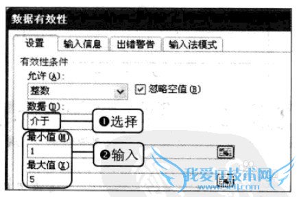 Excel2010 限定输入数据的类型范围的方法