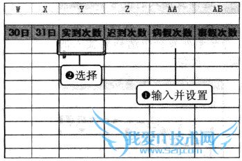 Excel2010中如何使用函数统计考勤结果