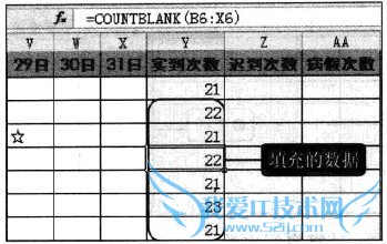 Excel2010中如何使用函数统计考勤结果