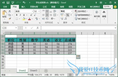 Excel中如何套用表格样式