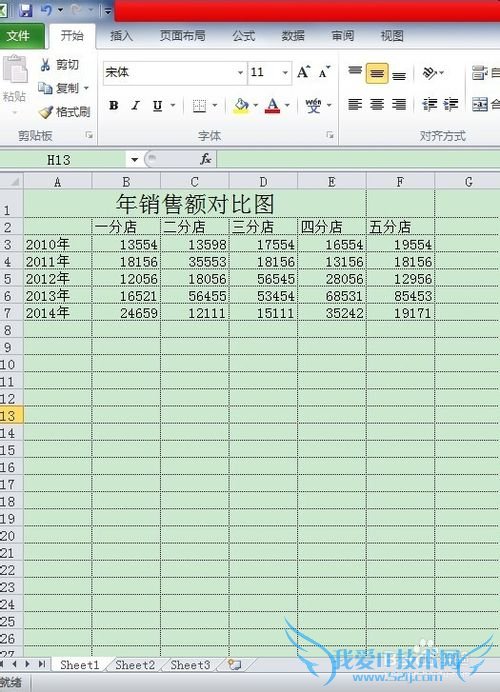 EXCEL创建图表--新建表格