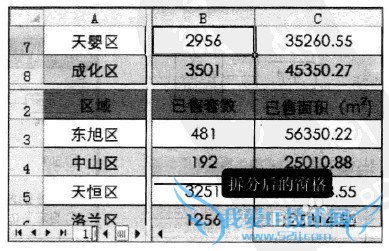 Excel2010 拆分工作表的操作