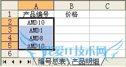 Excel单元格输入内容在另一列自动填充相应内容