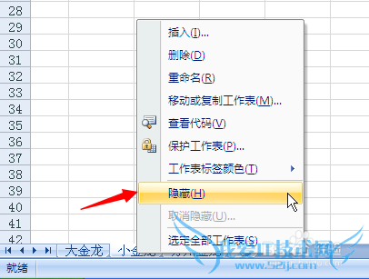 EXCEL电子表单的隐藏和恢复方法?