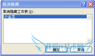 EXCEL电子表单的隐藏和恢复方法?