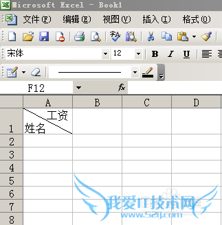 如何在EXCEL的单元格中插入斜线并打字