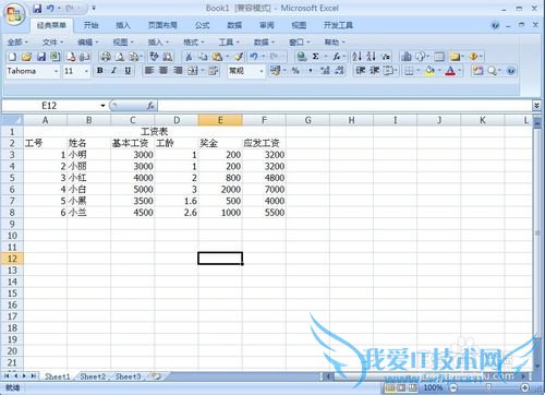 Excel中怎样给表格添加框线