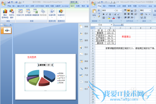 在PPT2007演示幻灯片中插入Excel图表的四种方法