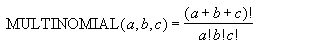 Excel⣺[88]MULTINOMIAL÷