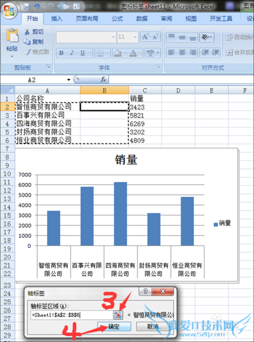 Excel图表标签巧设置