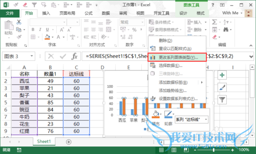 Excel图表趋势线、达标值线怎么添加