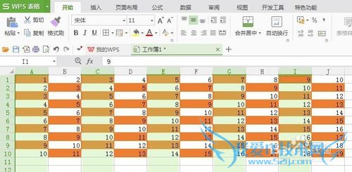 隐藏部分WPS表格内容。