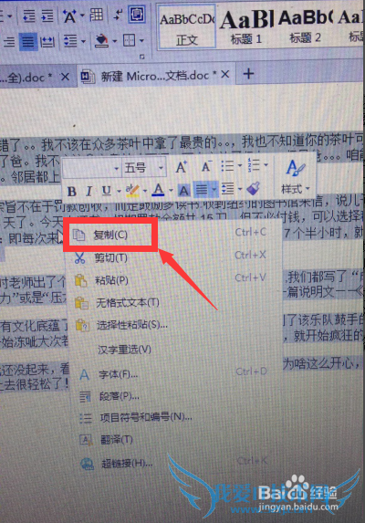 怎样把word文档中的内容以图片格式粘贴到excel