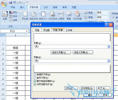 如何在2007版EXCEL中设置页码格式?