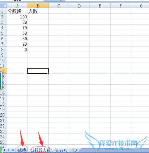 怎么样在excel分开表格中求分数段人数?