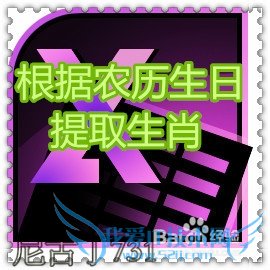 Excel根据农历生日提取生肖