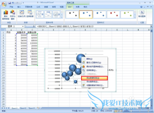 设计和应用Excel中的气泡图