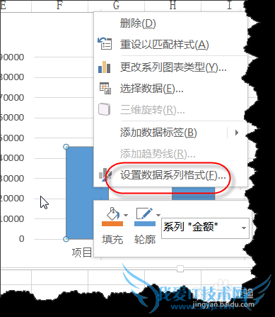 excel中如何改变柱形图中柱子之间的距离?