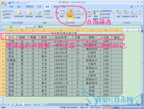 EXCEL的自动筛选功能解析