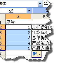 excel中插入或删除行时仍保持序列编号连续