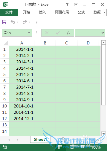 如何在Excel中对日期快速地按月填充?