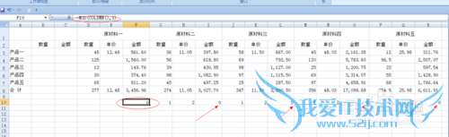 Excel不连继单元格快速求和