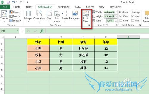 excel2013Ӣİӡʱÿҳʾ̧ͷ