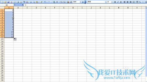 Excel表格自动填充功能演示(数字型)