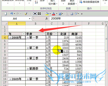 excel如何按年按季度按月分组汇总销售额