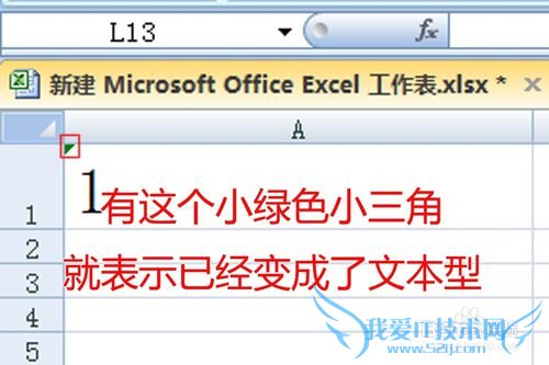 Excel中数值型数据如何转换为文本型数据