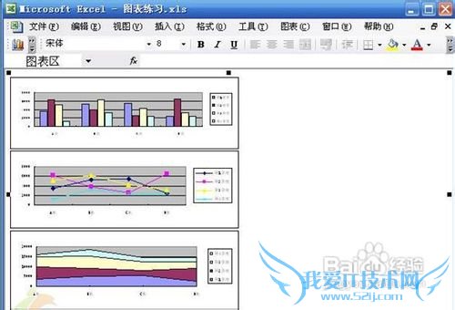 在同一Excel工作表图表中显示多个图表