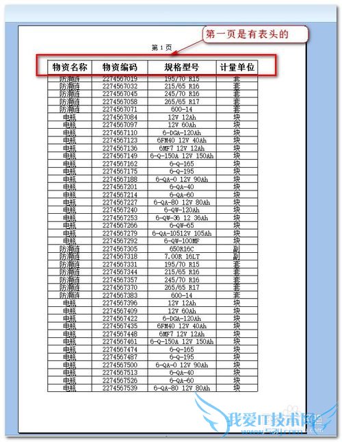 打印excel如何让每页都显示表头