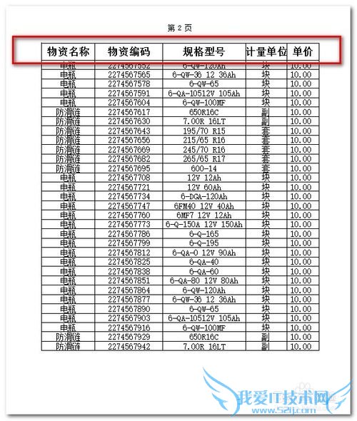 打印excel如何让每页都显示表头