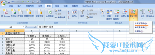 Excel 方案数据分析