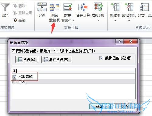 Excel2010ɸѡȥظ