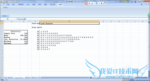 用excel做茎叶图
