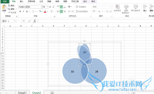 如何用excel表格做韦恩图