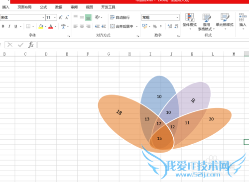 如何用excel表格做韦恩图