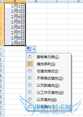 excel2007单元格数据的快速填充