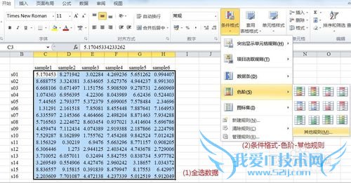 用Excel制作热图(heatmap)的方法