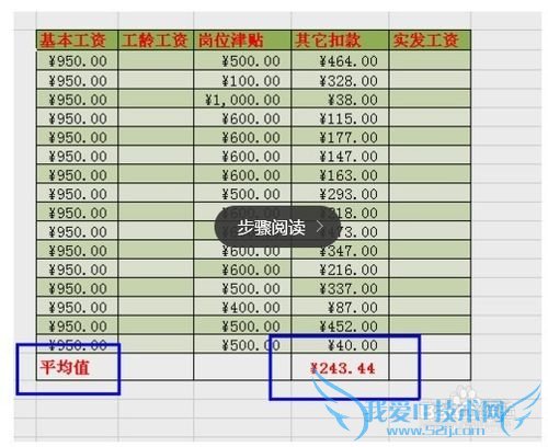 Excel表 如何求平均值?