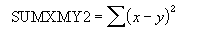 Excel⣺[38]SUMXMY2÷