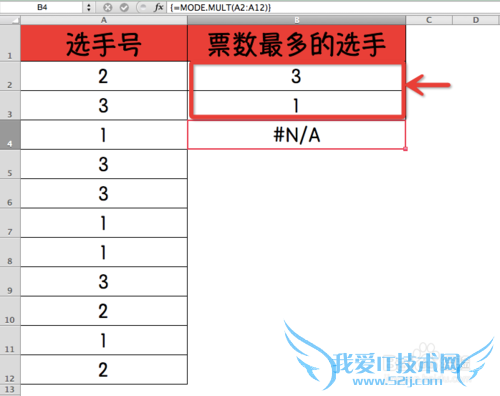 Excel⣺[174]MODE.MULT÷