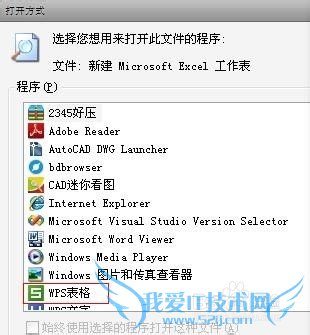 新建Excel 或者WPS工作表,文件显示未知类型