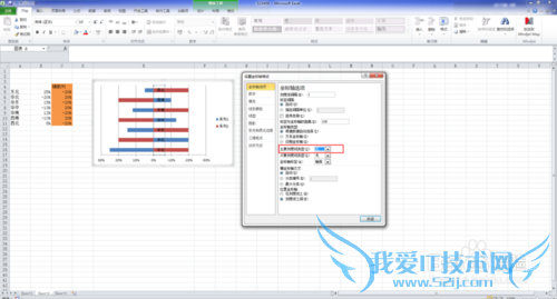 EXCEL如何制作反转条形图/避免负数标签覆盖