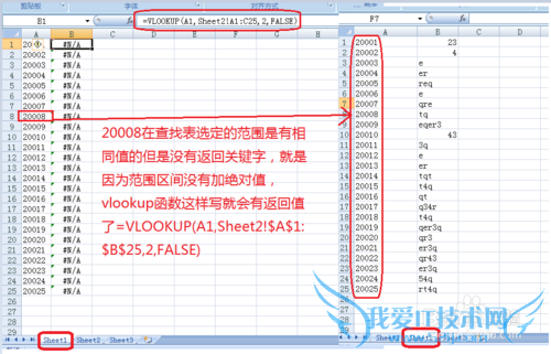 VLOOKUP#N/A