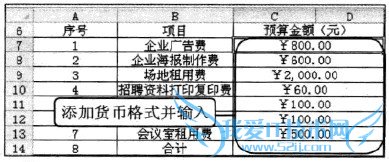 Excel2010中如何利用“自动求和”功能预算金额