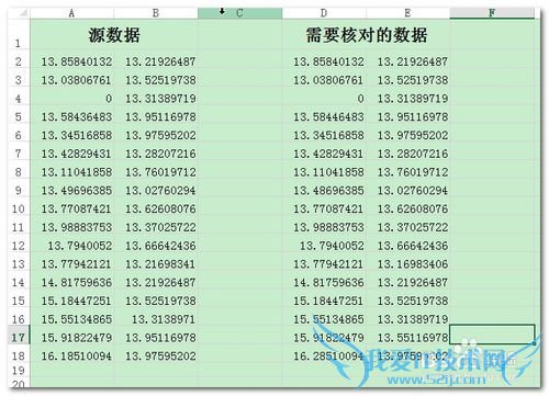 Excel中如何快速比较不同区域的数值?