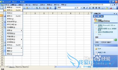 excel 2003打印工作簿的操作方法