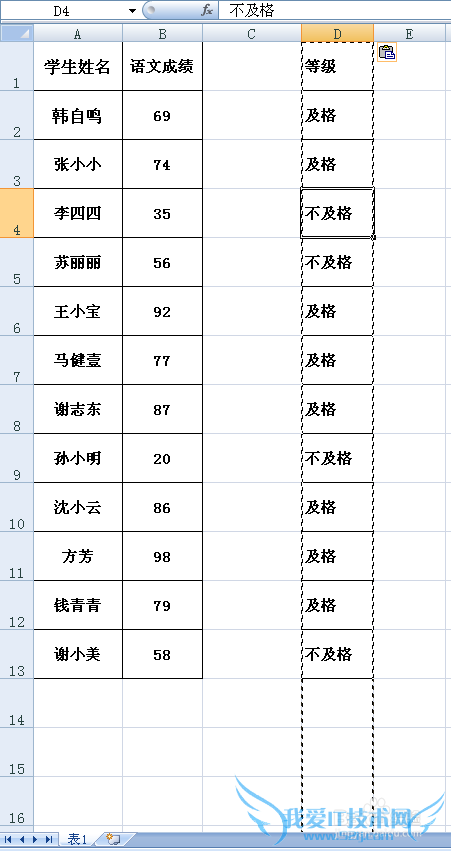 EXCEL表中IF函数的运用